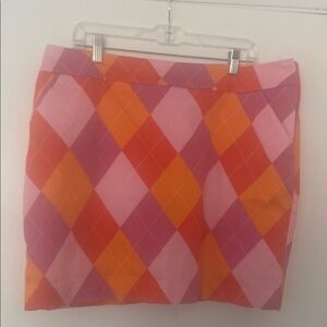 Vibrant Argyle Mini Skirt